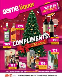 Game Liquor : Compliments Of The Season (15 November - 26 December 2021)