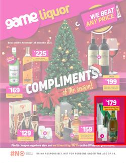 Game Liquor : Compliments Of The Season (15 November - 26 December 2021), page 1
