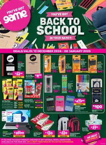 Game Zambia : Back To School (12 December - 08 January 2025)