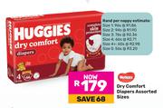 Huggies Dry Comfort Diapers Assorted Sizes