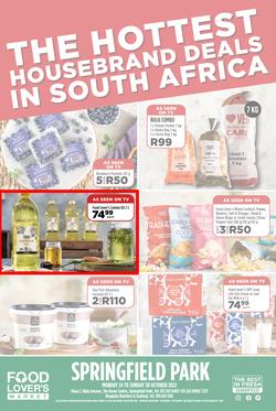 Food Lover's Market Springfield Park : The Hottest Housebrand Deals In South Africa (24 October - 30 October 2022), page 1