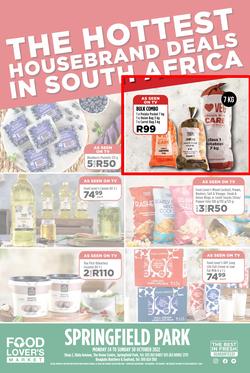 Food Lover's Market Springfield Park : The Hottest Housebrand Deals In South Africa (24 October - 30 October 2022), page 1