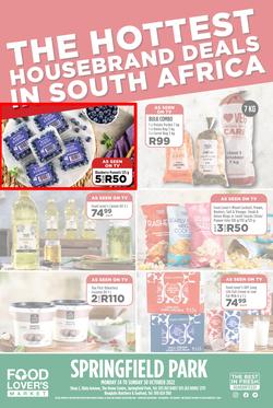 Food Lover's Market Springfield Park : The Hottest Housebrand Deals In South Africa (24 October - 30 October 2022), page 1