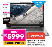 Lenovo 15.6"(39cm) Ryzen 3 Processor 