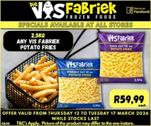 Die Visfabriek : Specials (12 March - 17 March 2026)