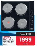 Defy 600mm Slimline Solid Plate Hob DHD 398 
