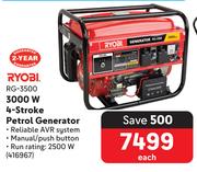 Ryobi 3000W 4 Stroke Petrol Generator RG-3500-Each
