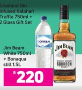 Jim Beam White Whisky 750ml + Bonaqua Still 1.5L