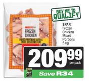 Spar Frozen Chicken Mixed Portions-5Kg Per Pack