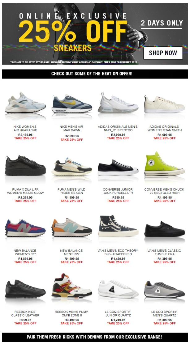 Sportscene : 25% Off Sneakers (Request Valid Dates From Retailer) — m ...