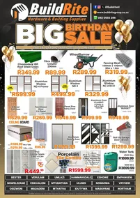 Build Rite Hardware & Building Supplies : Big Birthday Sale (28 April - 08 May 2025) 