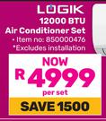 Logik 12000 BTU Air Conditioner Set-Per Set