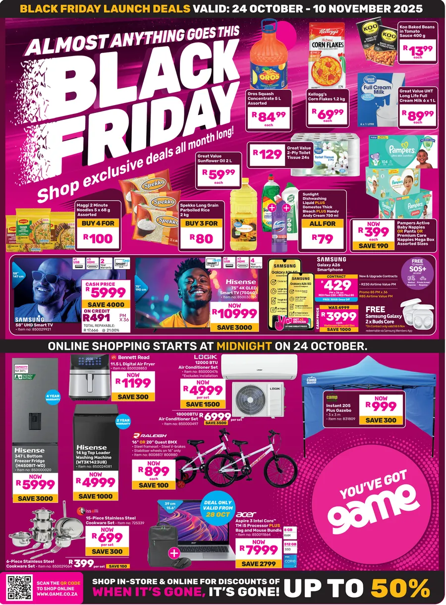 Game : Almost Anything Goes This Black Friday (24 October - 10 November 2025)