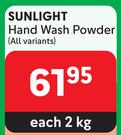 Sunlight Hand Wash Powder (All Variants)-2Kg
