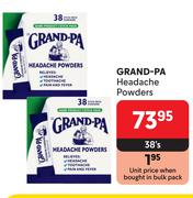 Grand-Pa Headache Powders-38's
