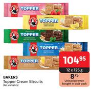 Bakers Topper Cream Biscuits (All Variants)-12 x 125g