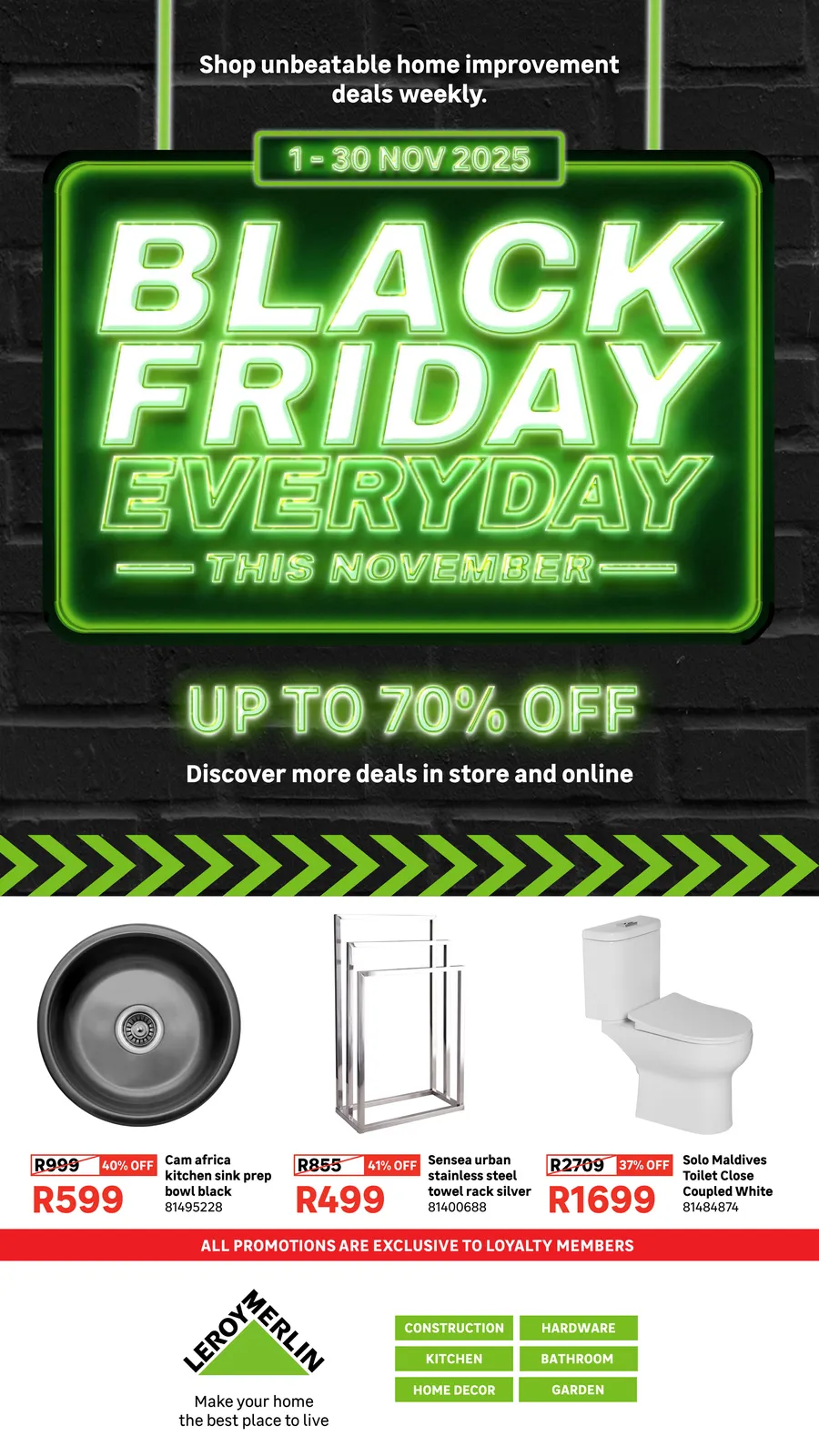 Leroy Merlin : Black Friday Everyday This November (Week 2)