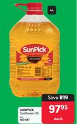 Sunpick Sunflower Oil-4L Each