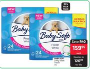 Baby Soft 2 Ply Toilet Tissue-24's Each