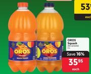 Oros Squash (All Variants)-2L Each