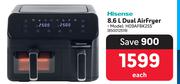 Hisense 8.6L Dual Air Fryer H09AFBK2S5