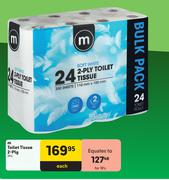 M Toilet Tissue 2 Ply-24's Each
