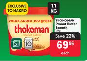 Thokoman Peanut Butter Smooth-1.1Kg