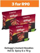 Kellogg's Instant Noodles Hot & Spicy-For 3 x 5 x 70g