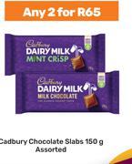 Cadbury Chocolate Slabs Assorted-For Any 2 x 150g