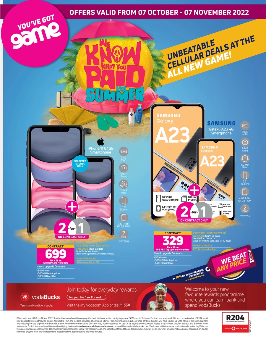 Game Cellular : We Know What You Paid Last Summer (07 October - 07 November  2022) — m.guzzle.co.za