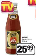 All Gold Tomato Sauce-700ml Each