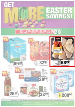 SUPERSPAR EASTERN CAPE : Get More Easter Savings (22 March - 03 April 2022) | Valid In Bluewater Bay, Despatch, Gelvandale, Hunters Retreat, Mount Pleasant, Newton Park, Sunridge, Waterfront, Amalinda, page 1