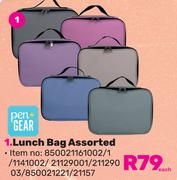 Pen + Gear Lunch Bag Assorted (850021161002/1/1141002/21129001/211290/03/850021221/21157)-Each