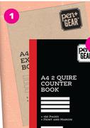 Pen + Gear 72 Page A4 Exercise Books Feint & Margin (667732/667730)