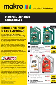 Makro : Motor Oil, Lubricants And Additives (15 October - 29 October 2023)