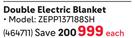 Pure Pleasure Double Electric Blanket ZEPP137188SH