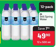 M Still Spring Water-12 x 500ml