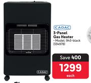 Cadac 3 Panel Gas Heater 943-BLACK