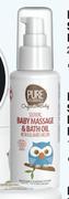 Pure Beginnings Soothing Baby Massage & Bath Oil Assorted-100ml Each