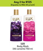 Lux Body Wash (All Variants)-For Any 2 x 750ml