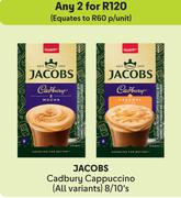 Jacobs Cadbury Cappuccino (All variants)-For Any 2 x 8/10's Pack