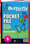 Butterfly Pocket Files A4 Assorted
