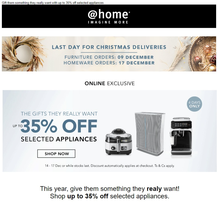 @Home : Exclusive Offers (Request Valid Dates From Retailer)