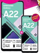 Samsung Galaxy A22-On 1GB Red Top Up Core More Data (30 Months)