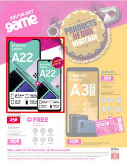 Game Cellular : Products Of Our Heritage (7 September - 7 November 2021), page 1