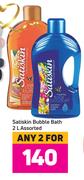 Satiskin Bubble Bath Assorted-For 2 x 2L