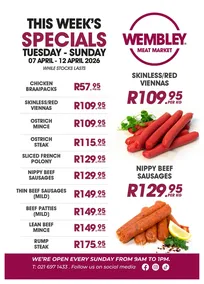 Wembley Meat Market : Specials (07 April - 12 April 2026)