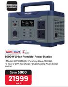 Dentech 3600W Li-Ion Portable Power Station 460104-Each