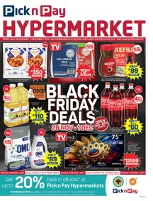 Pick n Pay Hypermarket Gauteng, North West & Free State : Black Friday Deals (28 November - 01 December 2024)