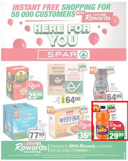 SPAR EASTERN CAPE : Here For You (24 August - 5 September 2021) Valid in Acres, Algoa Park, Aliwal North, Aspen, Burgersdorp. Cambridge, Camdeboo, Cradock, Crossways, Dagbreek, Fig tree, Fleet, page 1